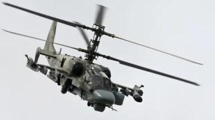 Появилось видео применения вертолетом Ка-52 пушки 2А42 по украинскому БПЛА