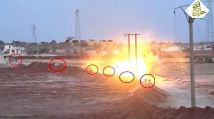 Уникальные кадры: Боевики попали под прямой артиллерийский обстрел Уникальные кадры: Боевики попали под прямой артиллерийский обстрел