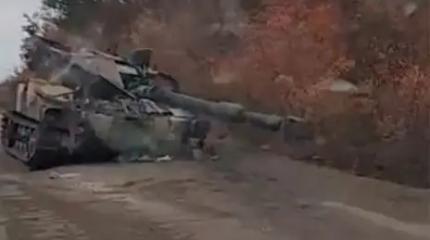 Натовскую самоходку М109 с развороченной башней показали на видео