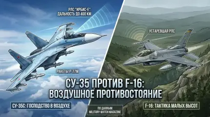 «Западная тактика не работает»: почему Су-35 доминирует над F-16 в небе Украины