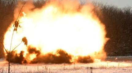 После удара "Ланцета" взрыв полностью уничтожил реактивную установку ВСУ