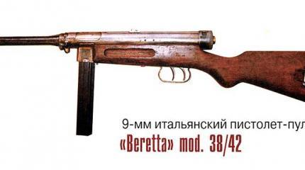 9-мм итальянский пистолет-пулемет «Beretta» mod. 38/42 9-мм итальянский пистолет-пулемет «Beretta» mod. 38/42