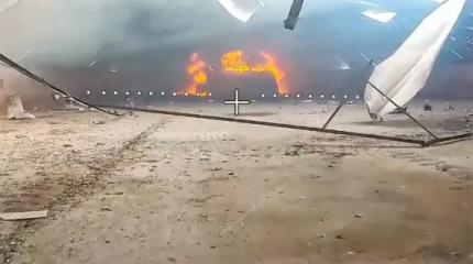 Шведскую БМП CV-90 превратили в пылающий костер