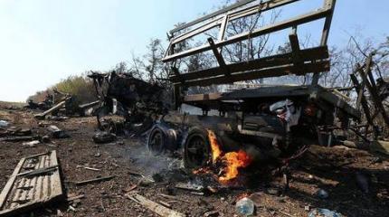В бою у Трехизбенки уничтожено 2 автобуса с личным составом оккупантов