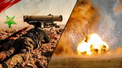 Подарок Асада: сирийцы засняли прямое попадание ПТУРа по колонне боевиков Подарок Асада: сирийцы засняли прямое попадание ПТУРа по колонне боевиков