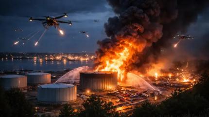 Ночь ужаса: более 50 дронов атаковали Ленобласть, горит порт Приморска