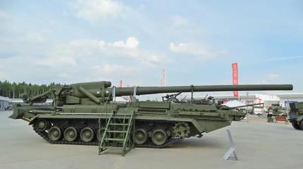 45-тонная самоходка 203-мм "Пион" громит врага на харьковском направлении