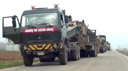 Огромный турецкий военный конвой пытается прорваться в Алеппо