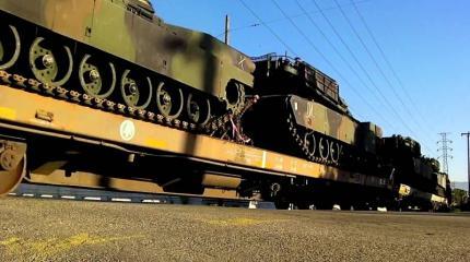Дрон заснял состав с танками до горизонта: с кем собрались воевать США? Дрон заснял состав с танками до горизонта: с кем собрались воевать США?