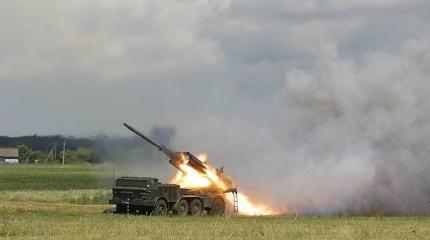 Ополченцы применили трофейный Ураган Ополченцы применили трофейный Ураган