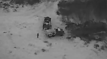 Российский дрон самолетного типа сжег автоцистерну ВСУ