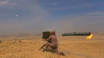 Бойцы САА сняли, как русский и китайский ПТРК дружно разбили танк боевиков Бойцы САА сняли, как русский и китайский ПТРК дружно разбили танк боевиков