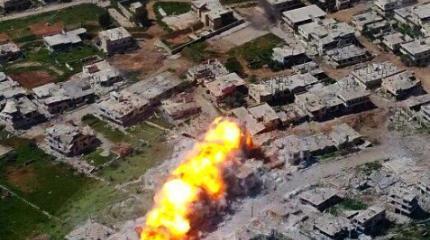 Боевики в Сирии применилии оружие, неотличимое от русского «Змея Горыныча» Боевики в Сирии применилии оружие, неотличимое от русского «Змея Горыныча»
