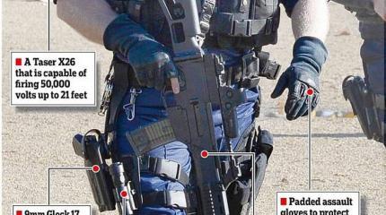 Вооруженные до зубов полицейские в Лондоне привлекли к себе больше внимания, чем праздничное шествие Вооруженные до зубов полицейские в Лондоне привлекли к себе больше внимания, чем праздничное шествие