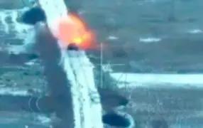 Необычный взрыв украинского танка Т-72 показали на видео