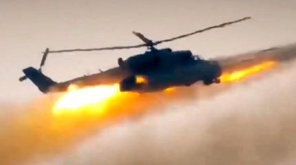 Боевики в Сирии засняли уникальные кадры "работы" Ми-24 и Ми-35М Боевики в Сирии засняли уникальные кадры "работы" Ми-24 и Ми-35М