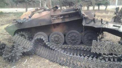В бою под Горловкой уничтожена САУ армии ДНР В бою под Горловкой уничтожена САУ армии ДНР