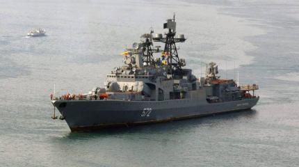 Корабли ВМФ РФ провели артиллерийские стрельбы в Тихом океане Корабли ВМФ РФ провели артиллерийские стрельбы в Тихом океане