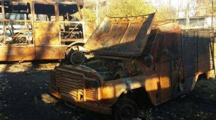 Бои у аэропорта, под Волновахой сгорела техника батальона «Черкассы» Бои у аэропорта, под Волновахой сгорела техника батальона «Черкассы»
