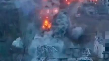 800-килограммовый снаряд "Торнадо-С" разнес здание, где было 9 солдат ВСУ