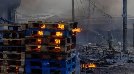 Киев в огне после ночного удара возмездия