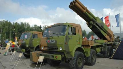 Боевая машина 9А52-4 РСЗО «Смерч» со съемным контейнером МЗ-196 Боевая машина 9А52-4 РСЗО «Смерч» со съемным контейнером МЗ-196