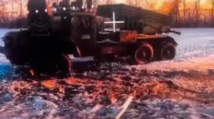 Украинский "Град" уничтожили точным попаданием в бак с топливом