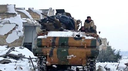 Сирийская армия отбила у противника турецкий БТР Сирийская армия отбила у противника турецкий БТР