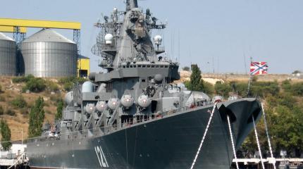 Ракетный крейсер «Слава» против трех турецких кораблей Ракетный крейсер «Слава» против трех турецких кораблей