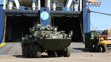 В Латвию прибыла канадская военная техника В Латвию прибыла канадская военная техника