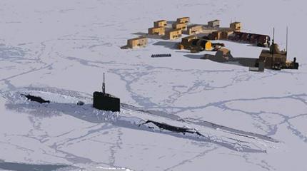 Американская атомная субмарина всплыла в арктических льдах