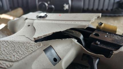 Последствия взрыва пистолета CZ P07 Последствия взрыва пистолета CZ P07