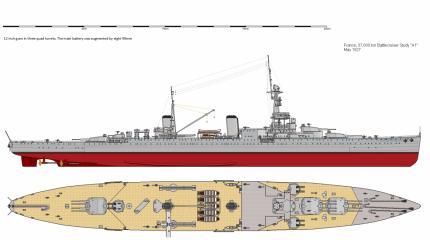 Нереализованные проекты французских крейсеров и линейных крейсеров 20-х