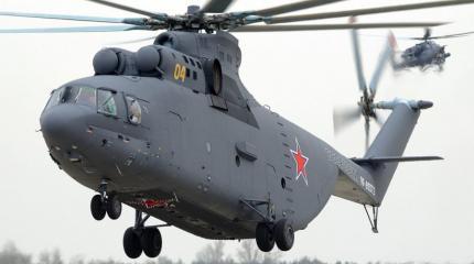 Ми-26 на учениях совершил посадку с одним условно отказавшим двигателем Ми-26 на учениях совершил посадку с одним условно отказавшим двигателем