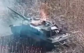 Поражение танка Leopard 2 ВСУ в Курской области показали на видео