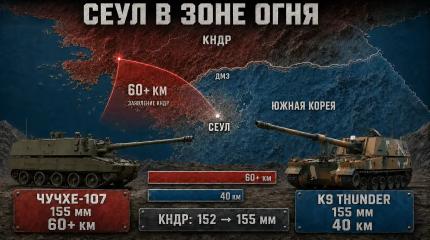 «Чучхе-107» против К9: как новая северокорейская гаубица меняет баланс на полуострове