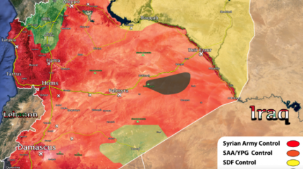 Арабские СМИ опубликовали подробную карту расстановки сил в Сирии