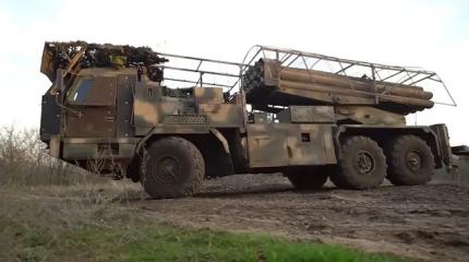 Новейший "Ураган" на шасси БАЗ-69092 эффективно уничтожает цели ВСУ