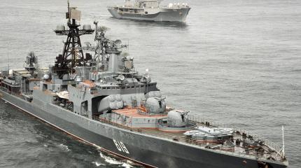 Отряд кораблей Северного флота форсирует пролив Карские ворота на пути в Арктику Отряд кораблей Северного флота форсирует пролив Карские ворота на пути в Арктику