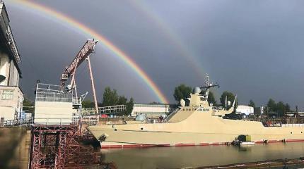 «Василий Быков»: корвет нового поколения «засветился» в море