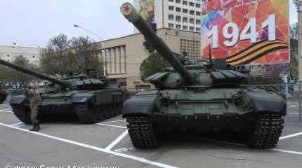 Подготовка боевой техники к репетиции Парада Победы в Ставрополе Подготовка боевой техники к репетиции Парада Победы в Ставрополе