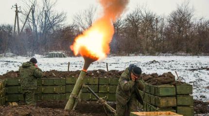 Мощный минометный огонь ополчения ДНР усмирил ВСУшников под Авдеевкой