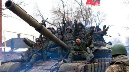 Трофеи ополченцев в Дебальцевском котле Трофеи ополченцев в Дебальцевском котле