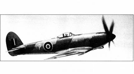 Опытный истребитель Hawker Tempest I. Великобритания