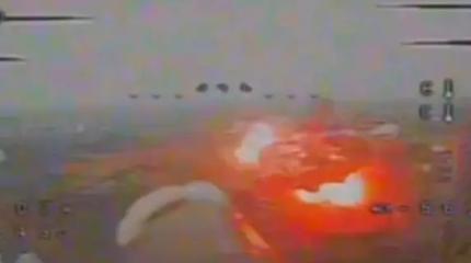 Дрон снял, как три бомбы разносят девятиэтажку с боевиками ВСУ