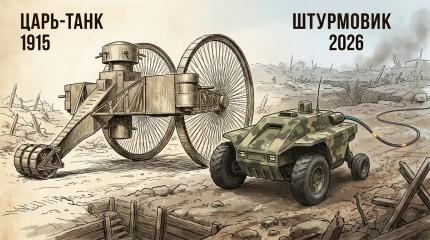 В зоне СВО тестируют наземный дрон «Штурмовик» с колёсной схемой «Царь-танка»