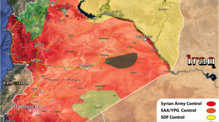 Арабские СМИ опубликовали обновленную карту расстановки сил в Сирии