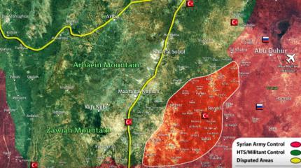 Операция САА в Идлибе: опубликована обновленная карта боевых действий