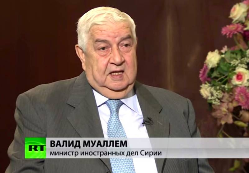 Валид Муаллем: Действия Анкары и Вашингтона приведут к еще большему кровопролитию в Сирии