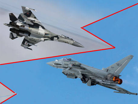 Су-35 против Eurofighter Typhoon: дуэль на виражах